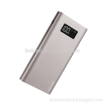10000mah Aluminum alloy Dual USB power charger with LED screen display